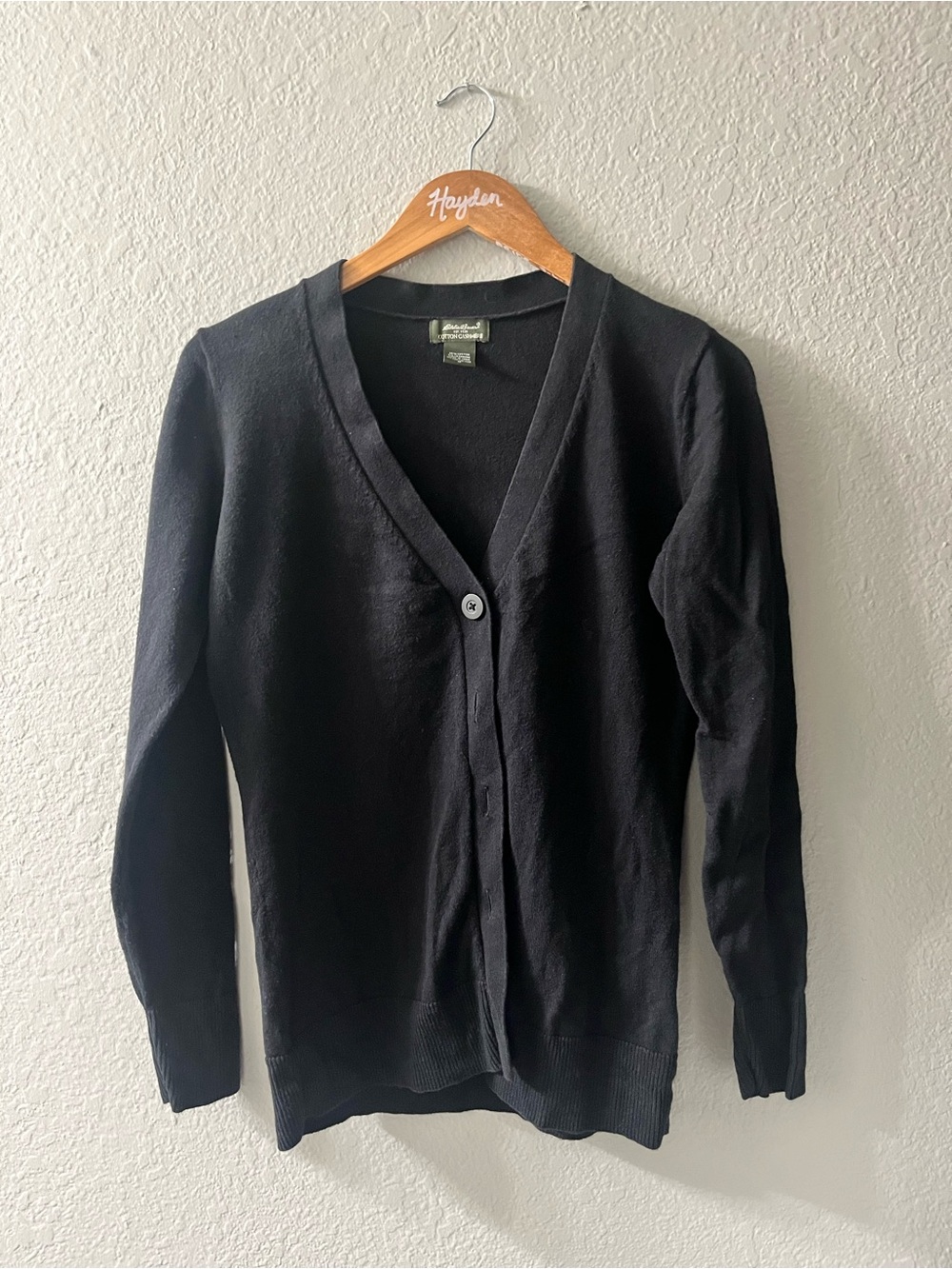 Eddie Bauer Black V-Neck Women’s Cardigan